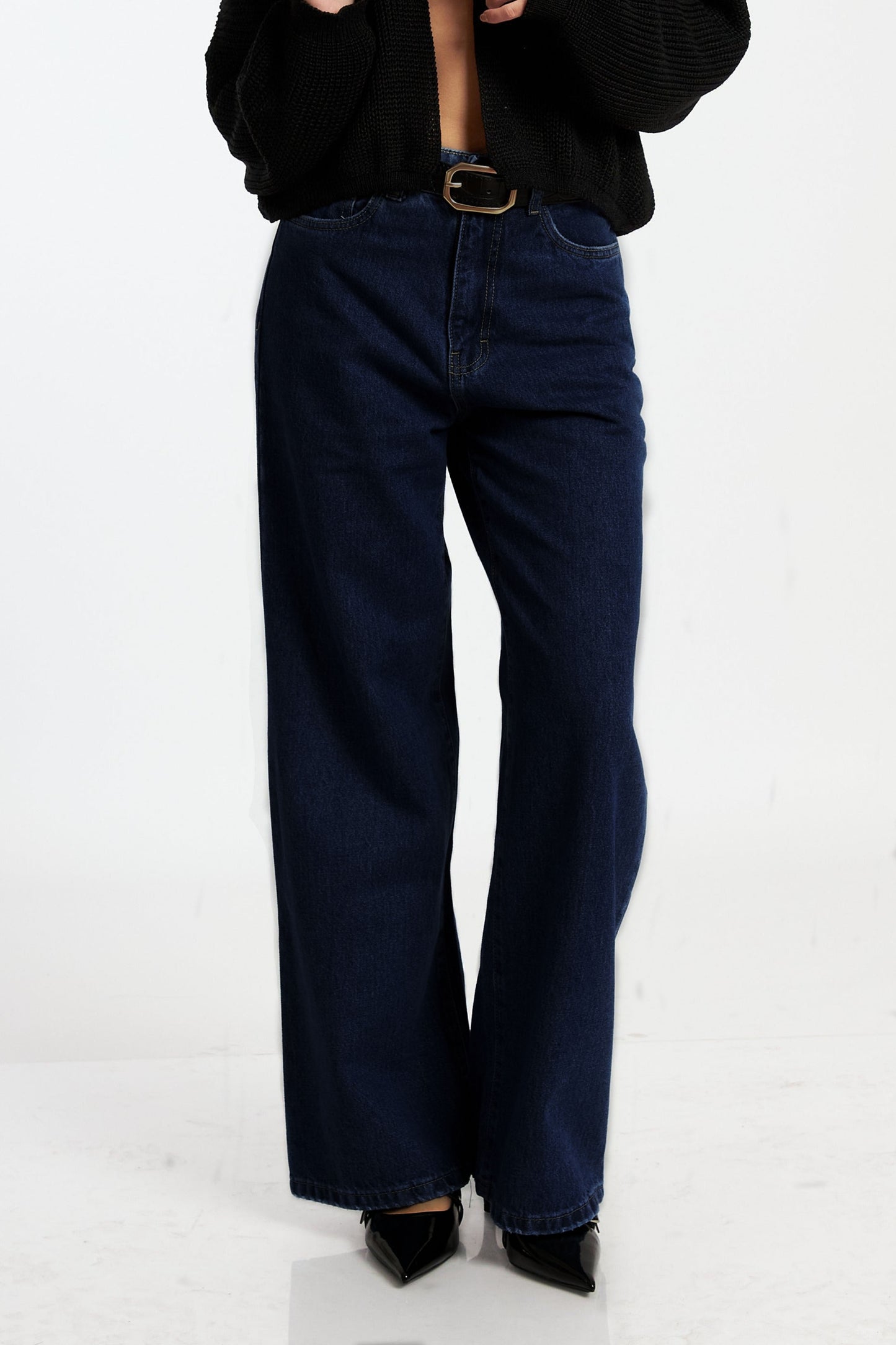 Pant Wide Leg azul madera