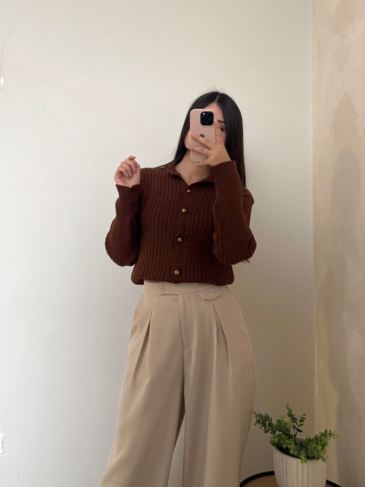 Cárdigan Cuzco Marrón