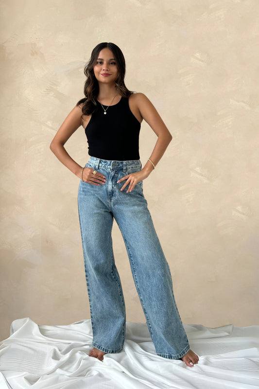 Pant Wide leg verdoso