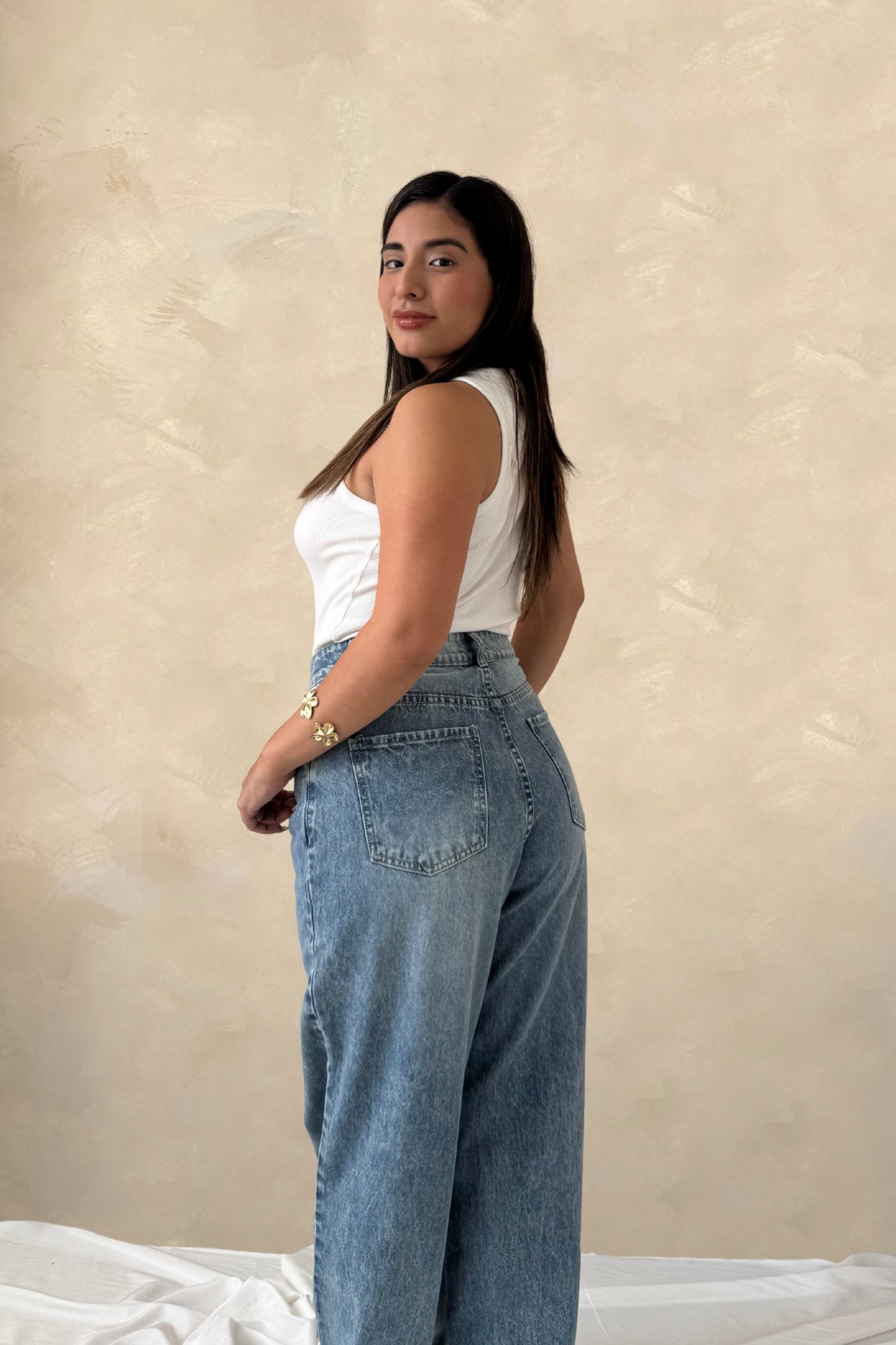 Pant Wide leg verdoso