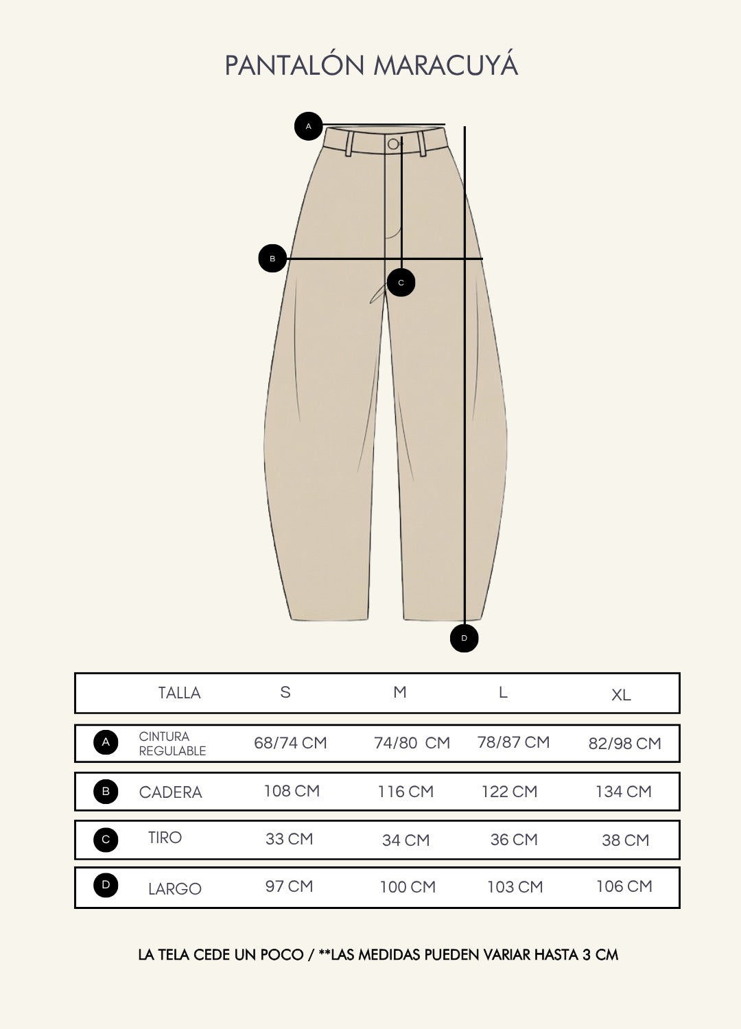 PRE ORDEN Pantalón Maracuyá Coco / TALLA M y L / 28 DE AGOSTO