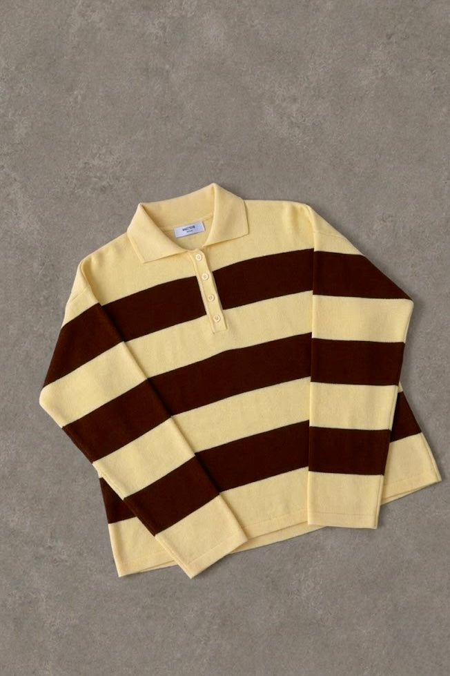 Sweater Sienna Amarillo con Marrón (Pre-orden 17 de junio)