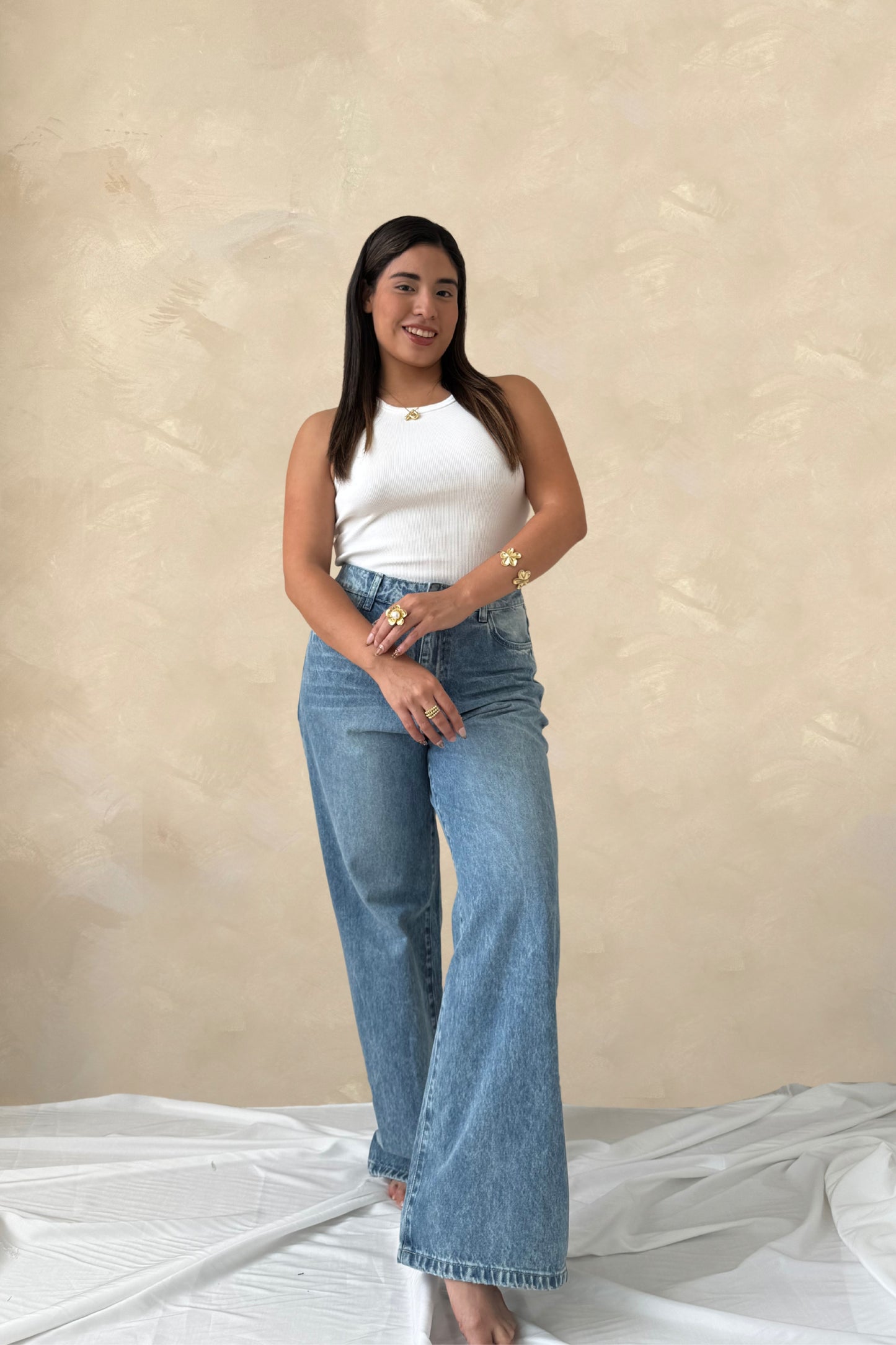 Pant Wide leg verdoso