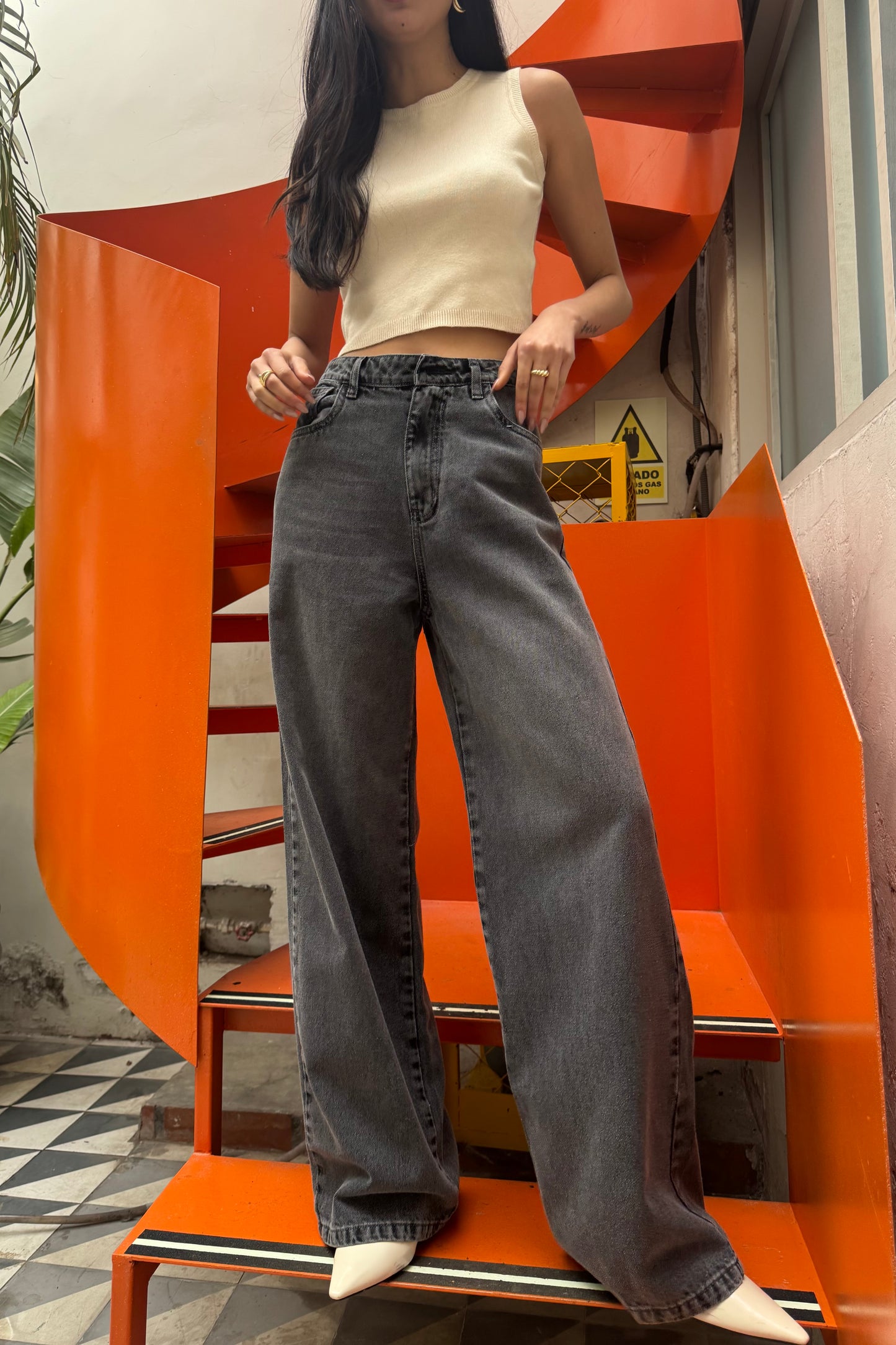 Pantalón Fiorella Gris