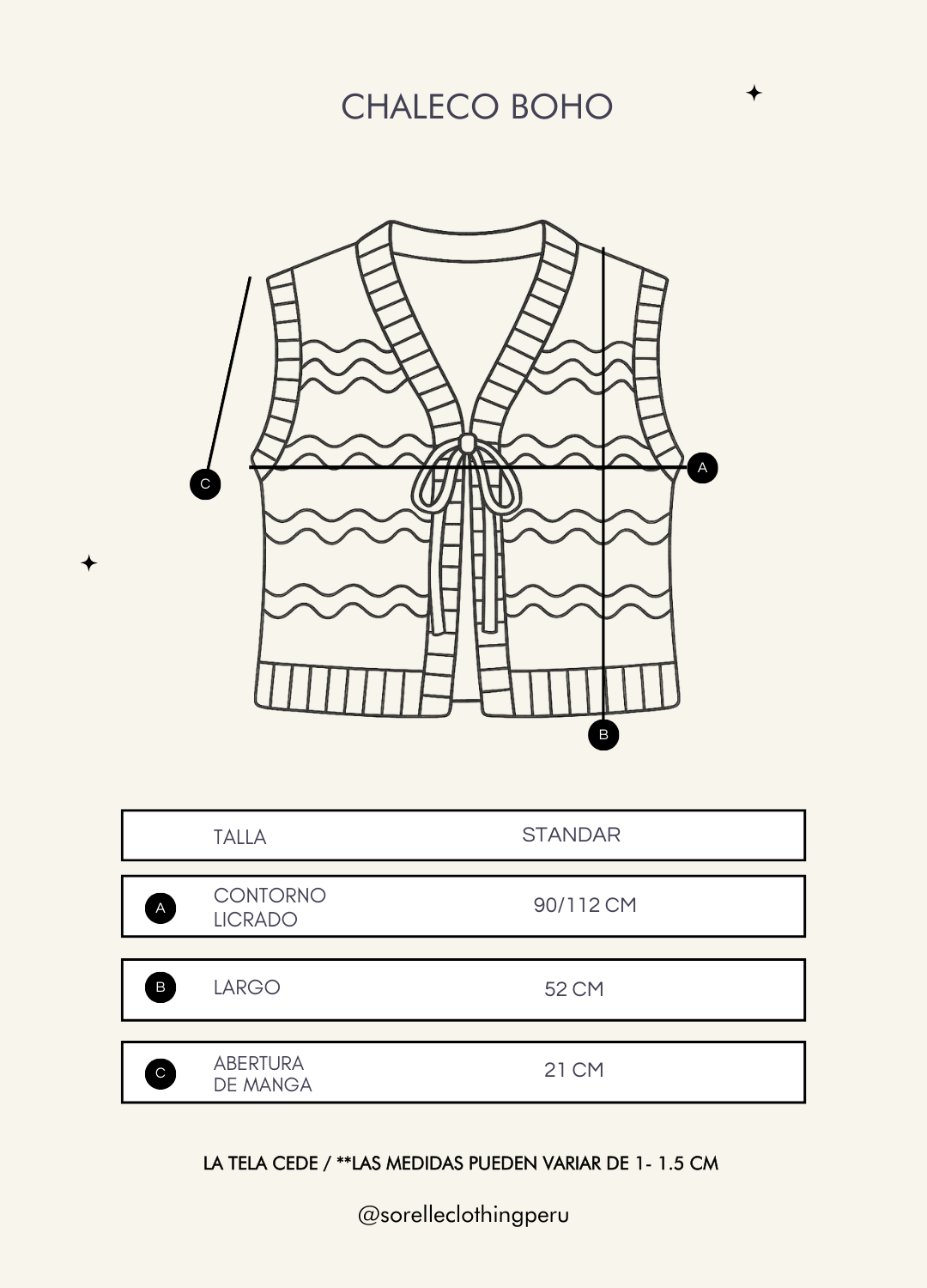 Chaleco Boho Beige/Avena