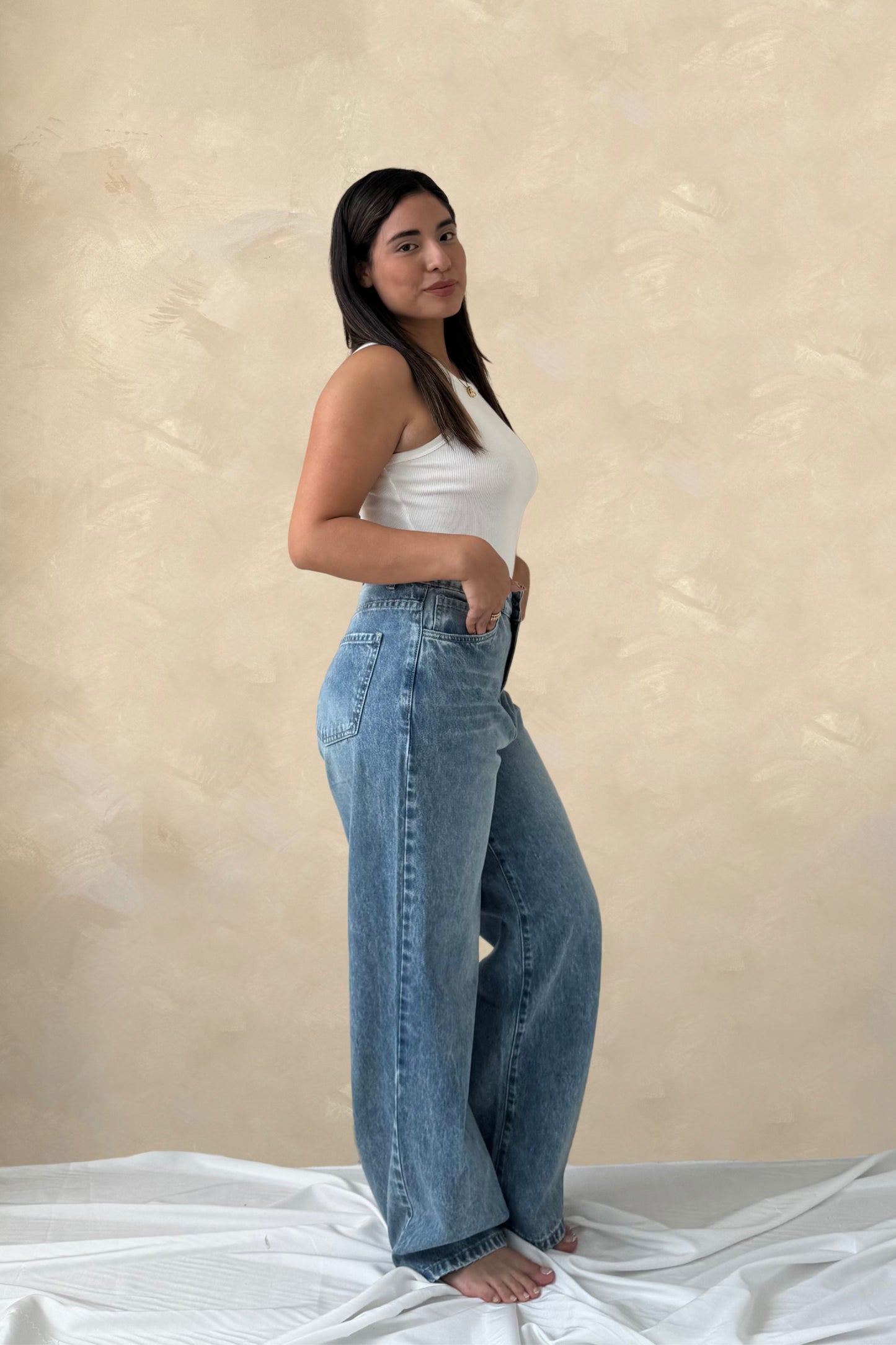 Pant Wide leg verdoso