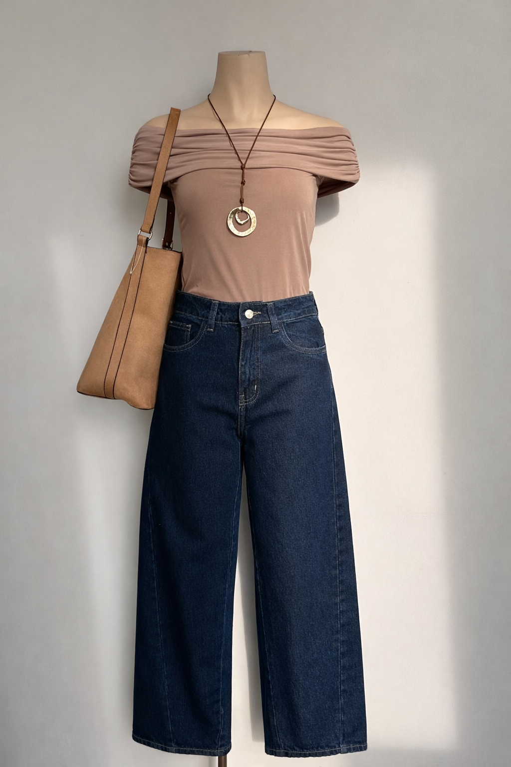 Pantalón Barrel Azul Denim