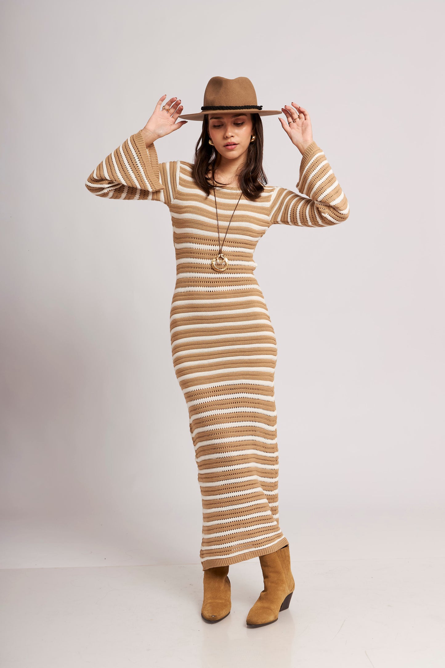 Vestido Jenn Beige/Perla