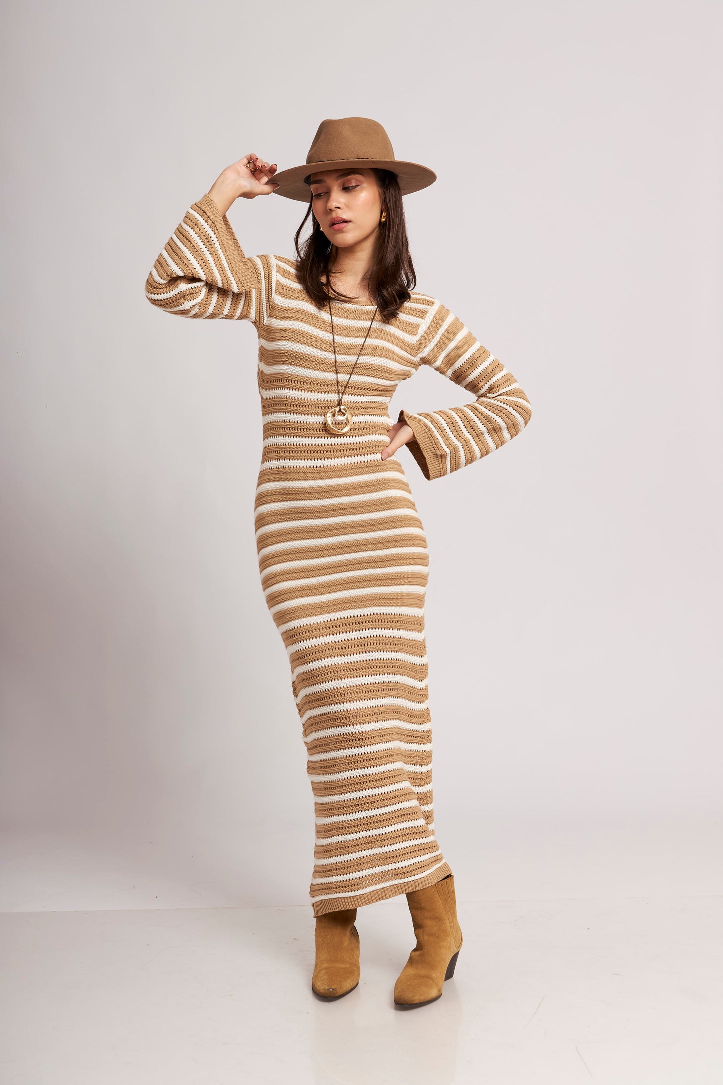 Vestido Jenn Beige/Perla