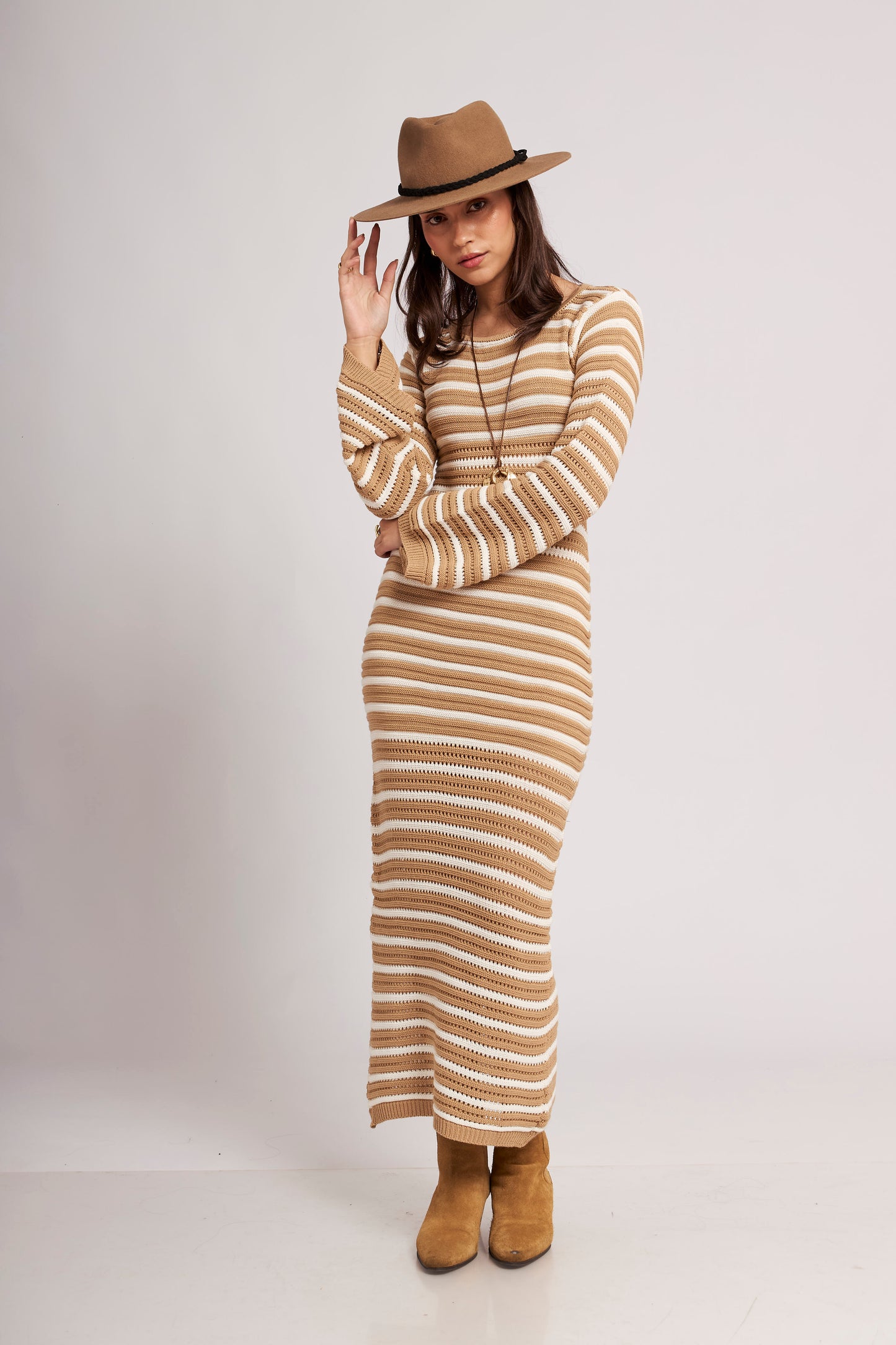 Vestido Jenn Beige/Perla