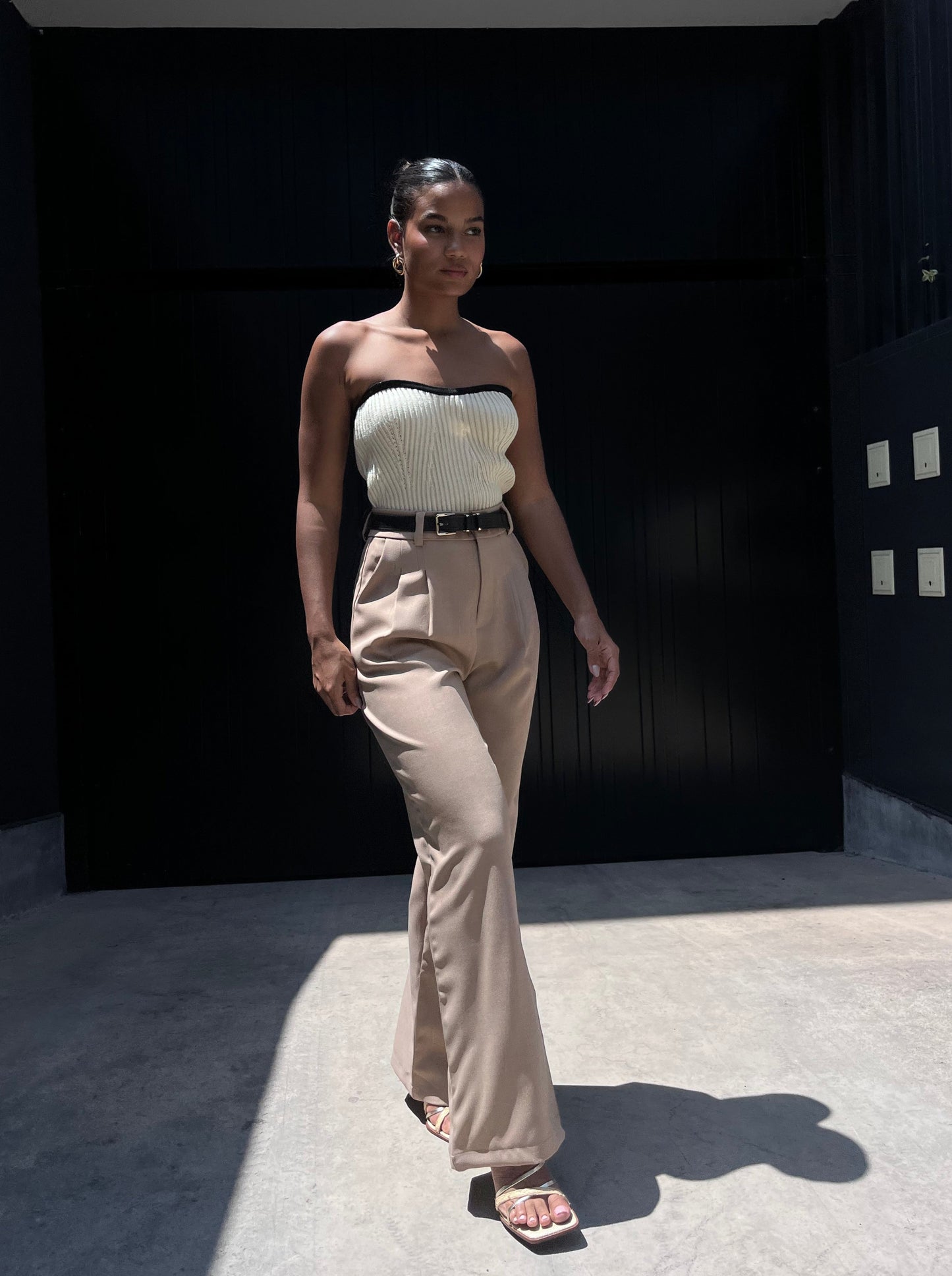 TOP NORUEGA CONTRASTE AVENA/NEGRO