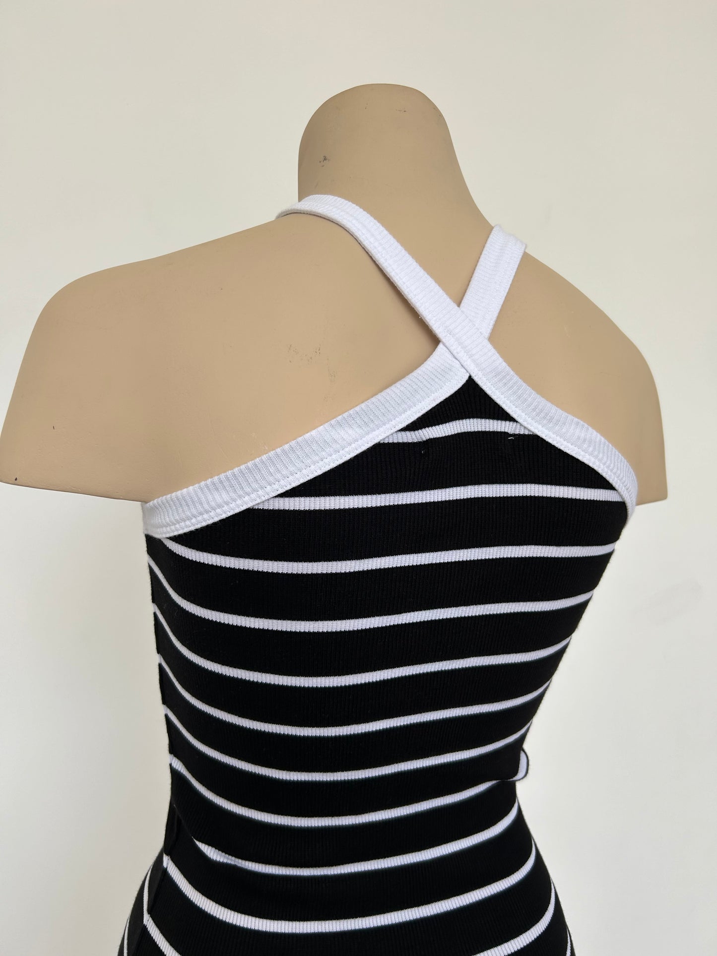 TOP BIANCA NEGRO RAYAS