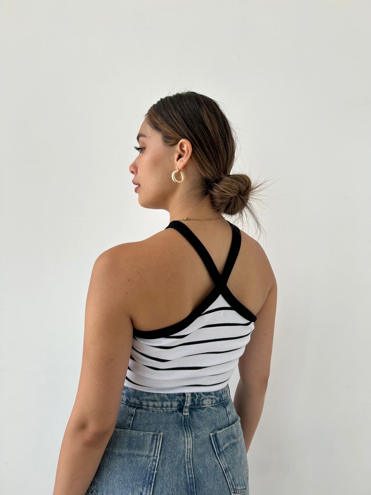 TOP BIANCA PERLA RAYAS