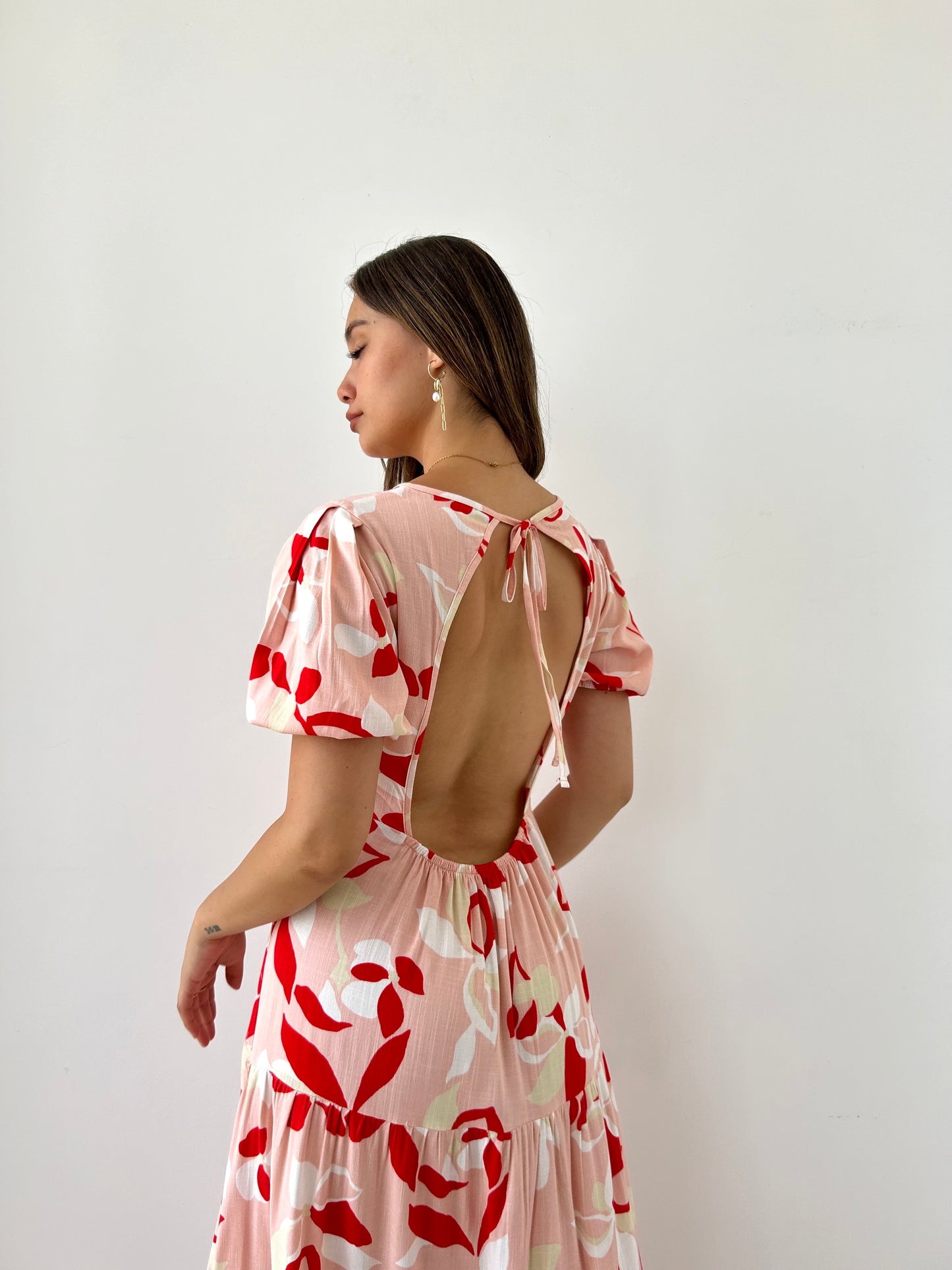 LARA DRESS ROJO/ROSADO