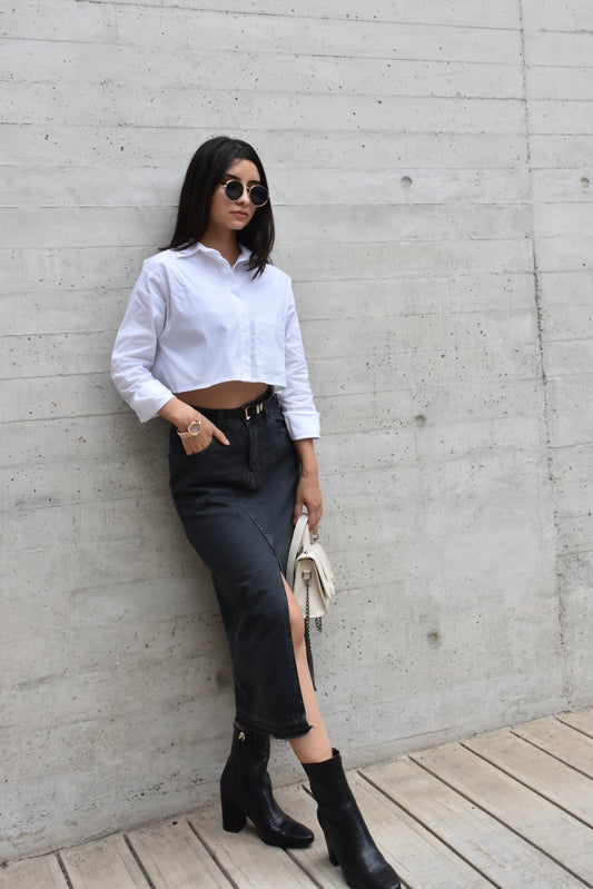 Maxi Falda Sevilla Degradado Negro