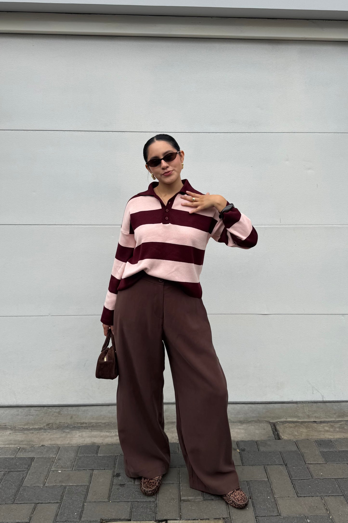 Sweater Sienna vino/rosado
