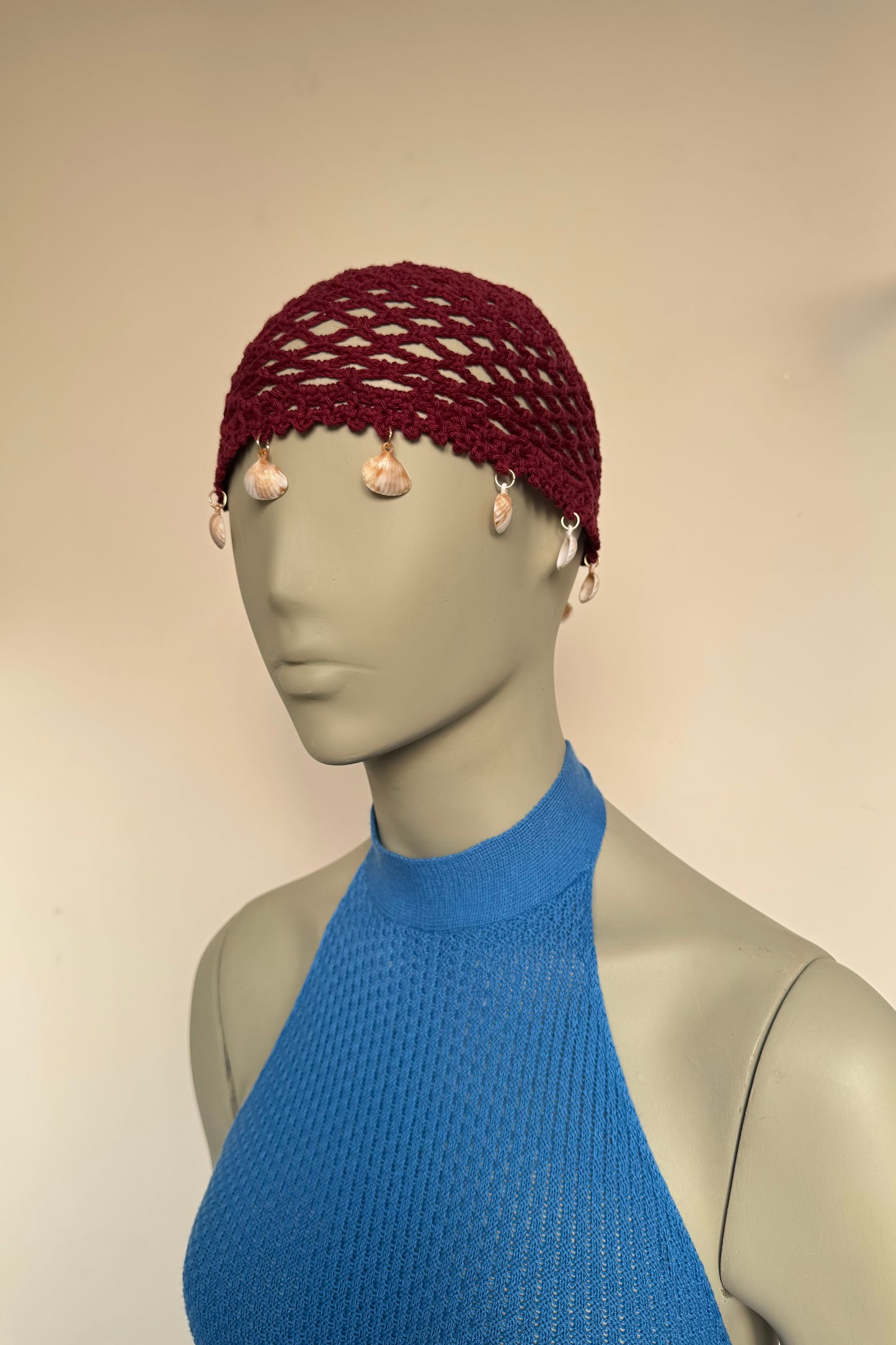 Casquette Red Vino Con Conchas Caracol