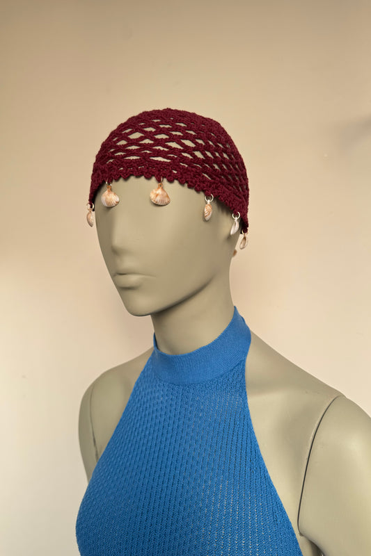 Casquette Red Vino Con Conchas Caracol