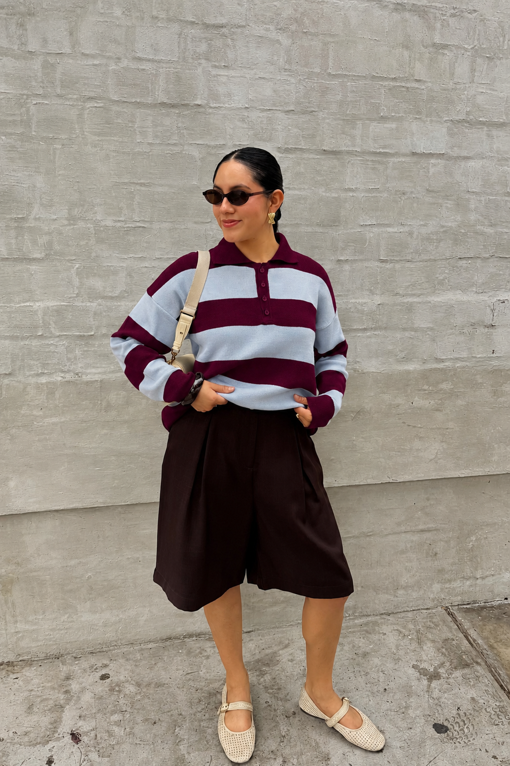 Sweater Sienna Celeste con Vino