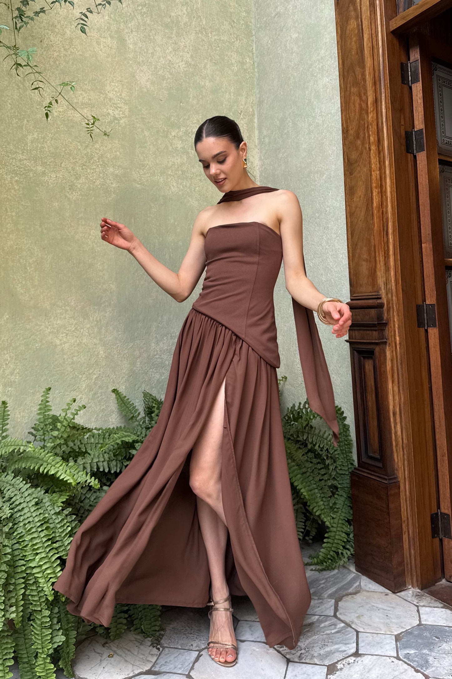 Vestido Bruselas Marrón