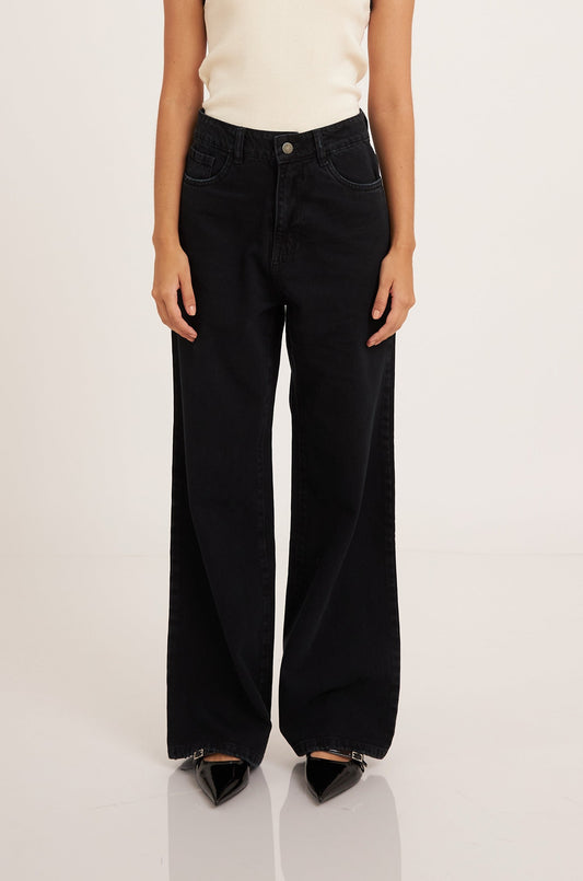 Pant Wide Leg Negro