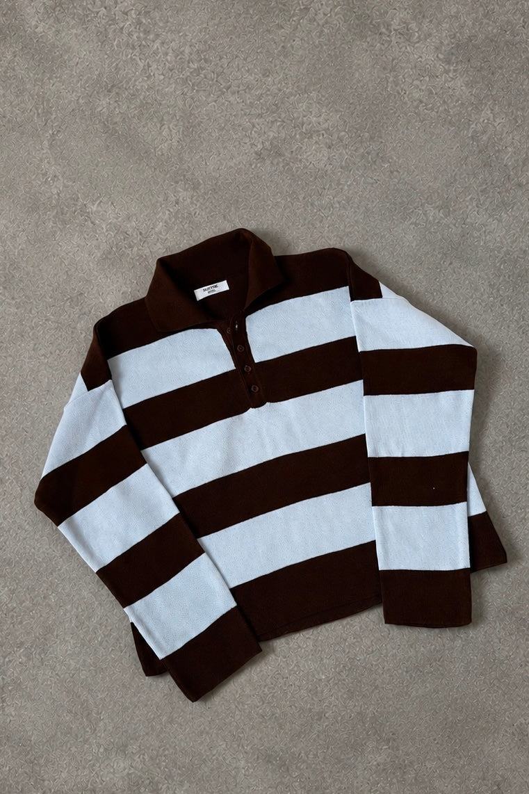Sweater Sienna Celeste con Marrón