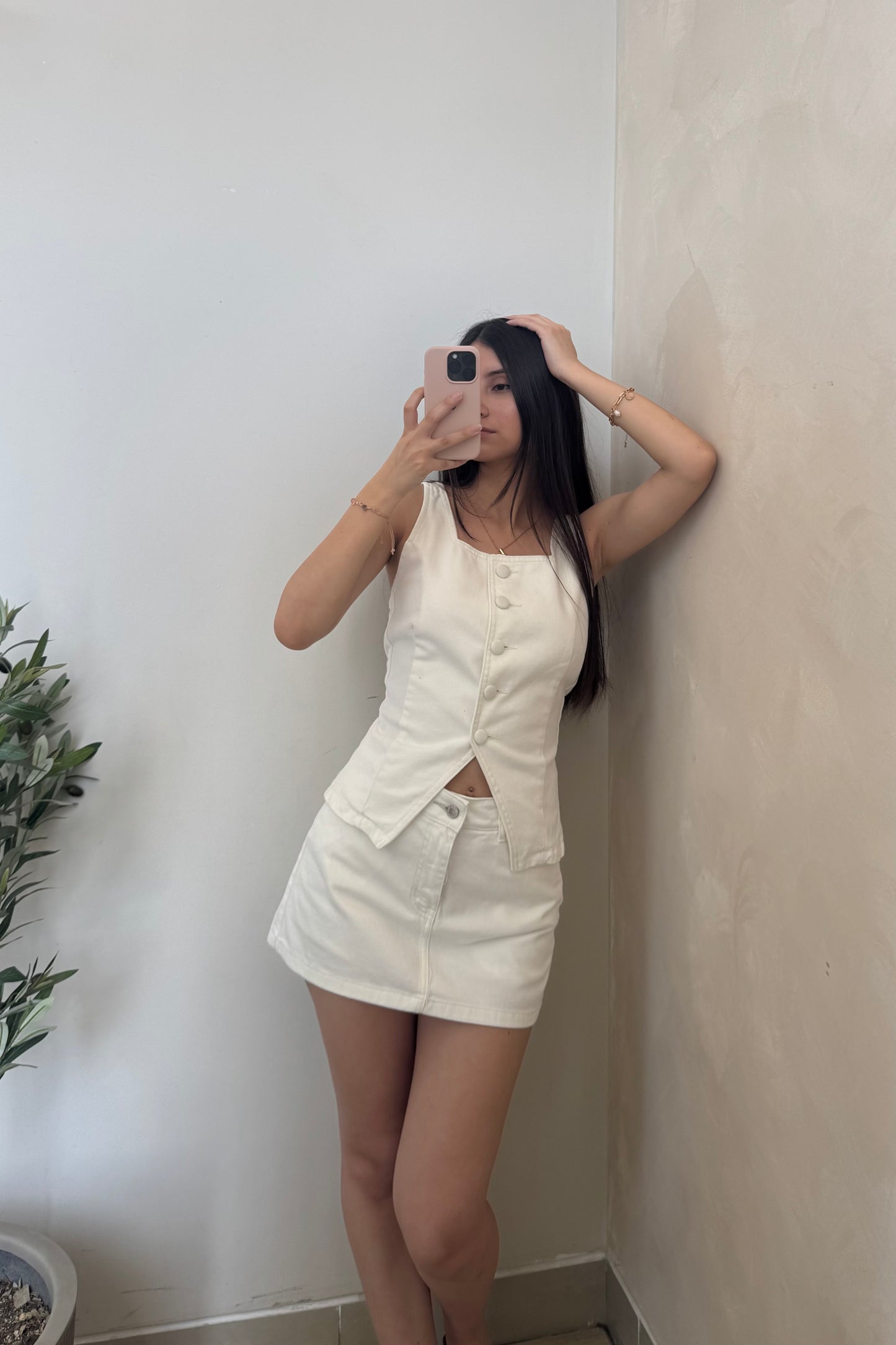 Falda Short Athenas perla