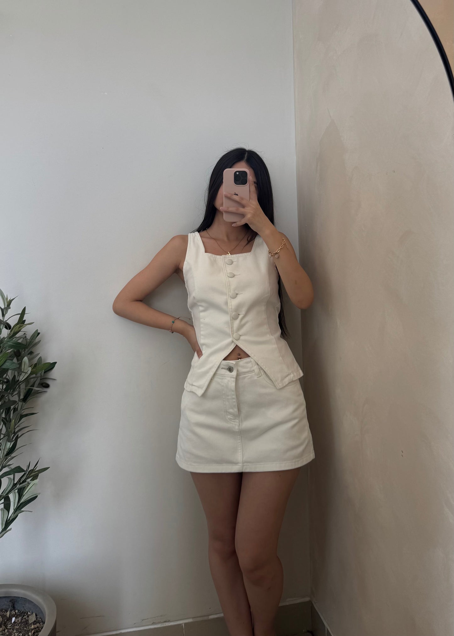 Falda Short Athenas perla