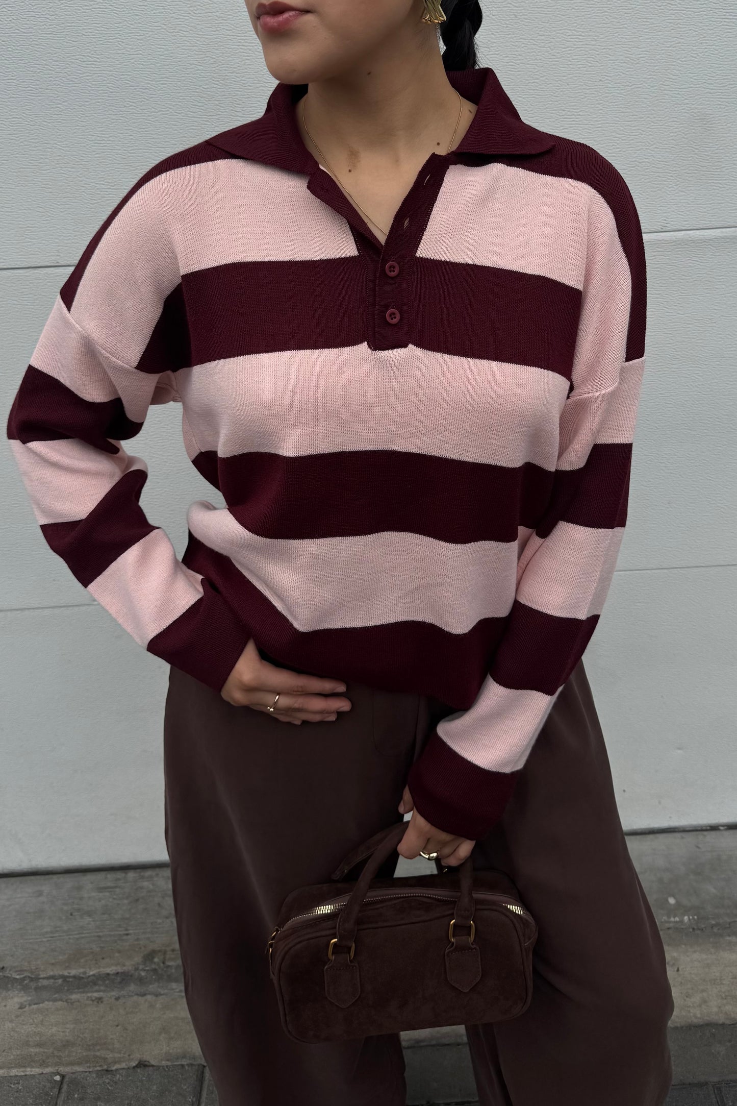 Sweater Sienna vino/rosado