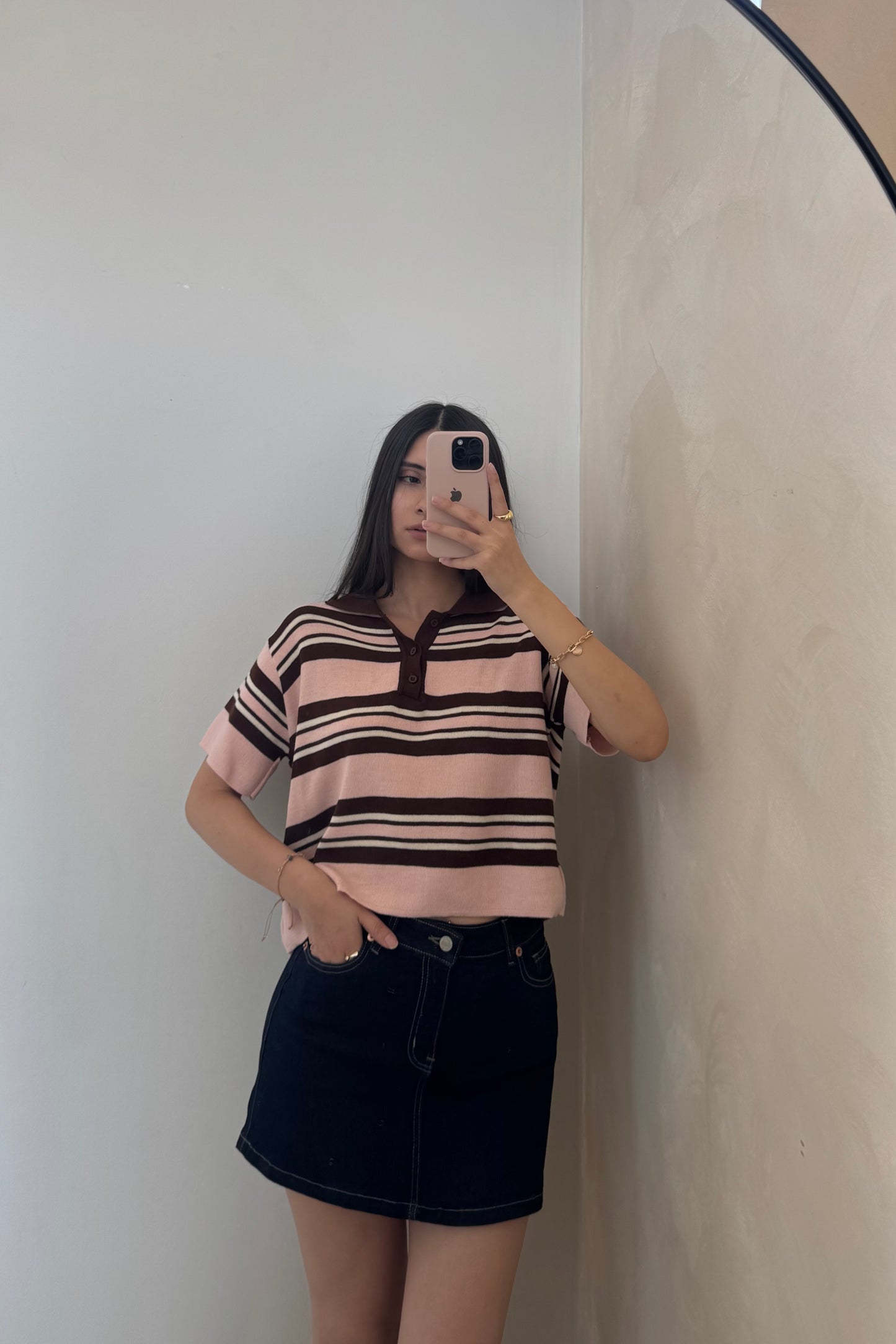 Polo Camisero Fara Rosado