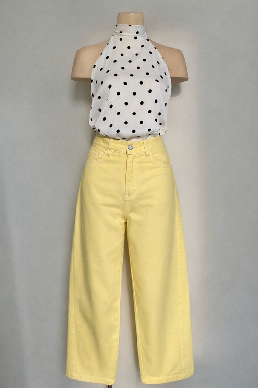 Pantalón Barrel Mantequilla