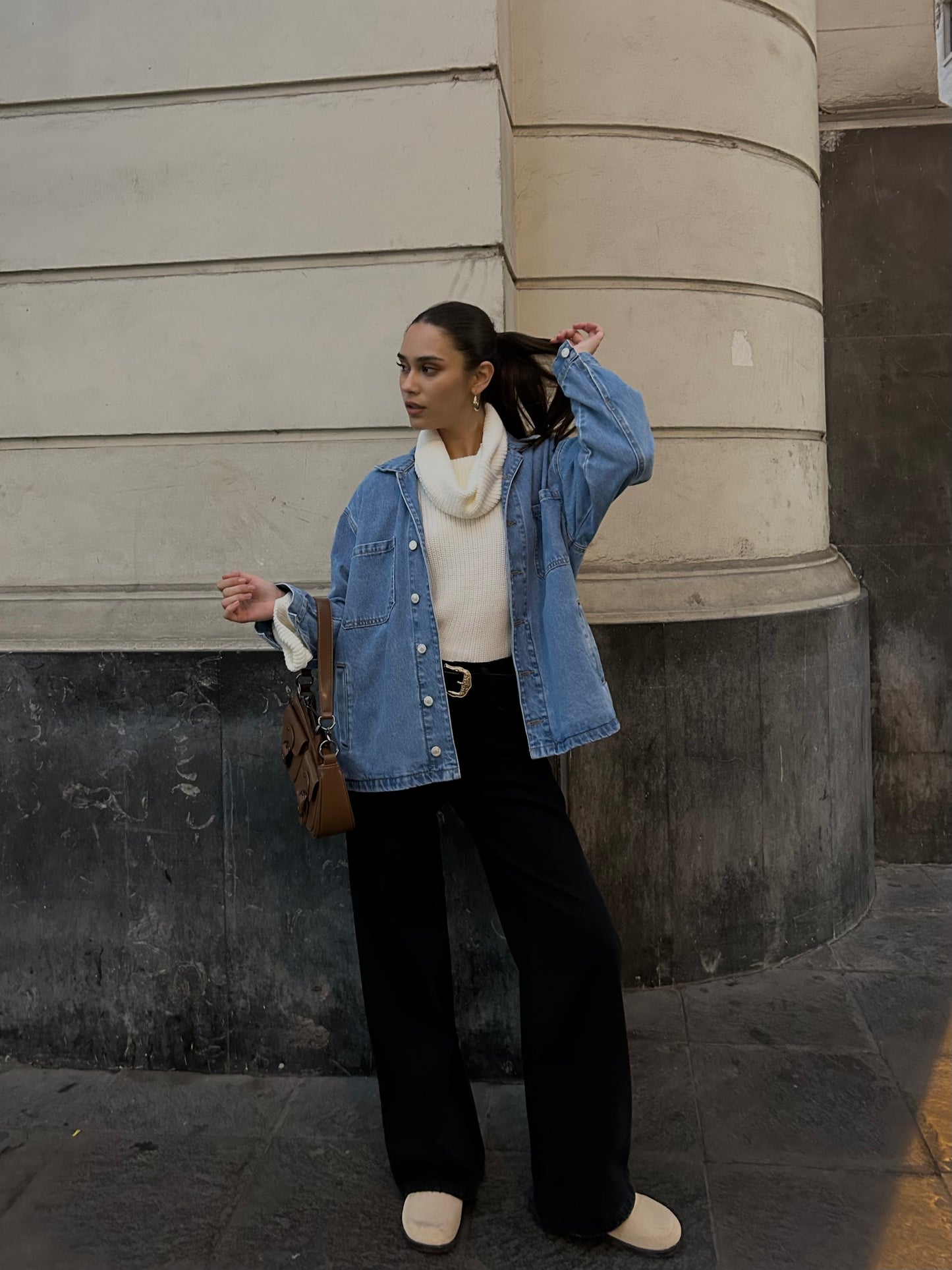 Camisaco Denim Agatha Celeste Intermedio