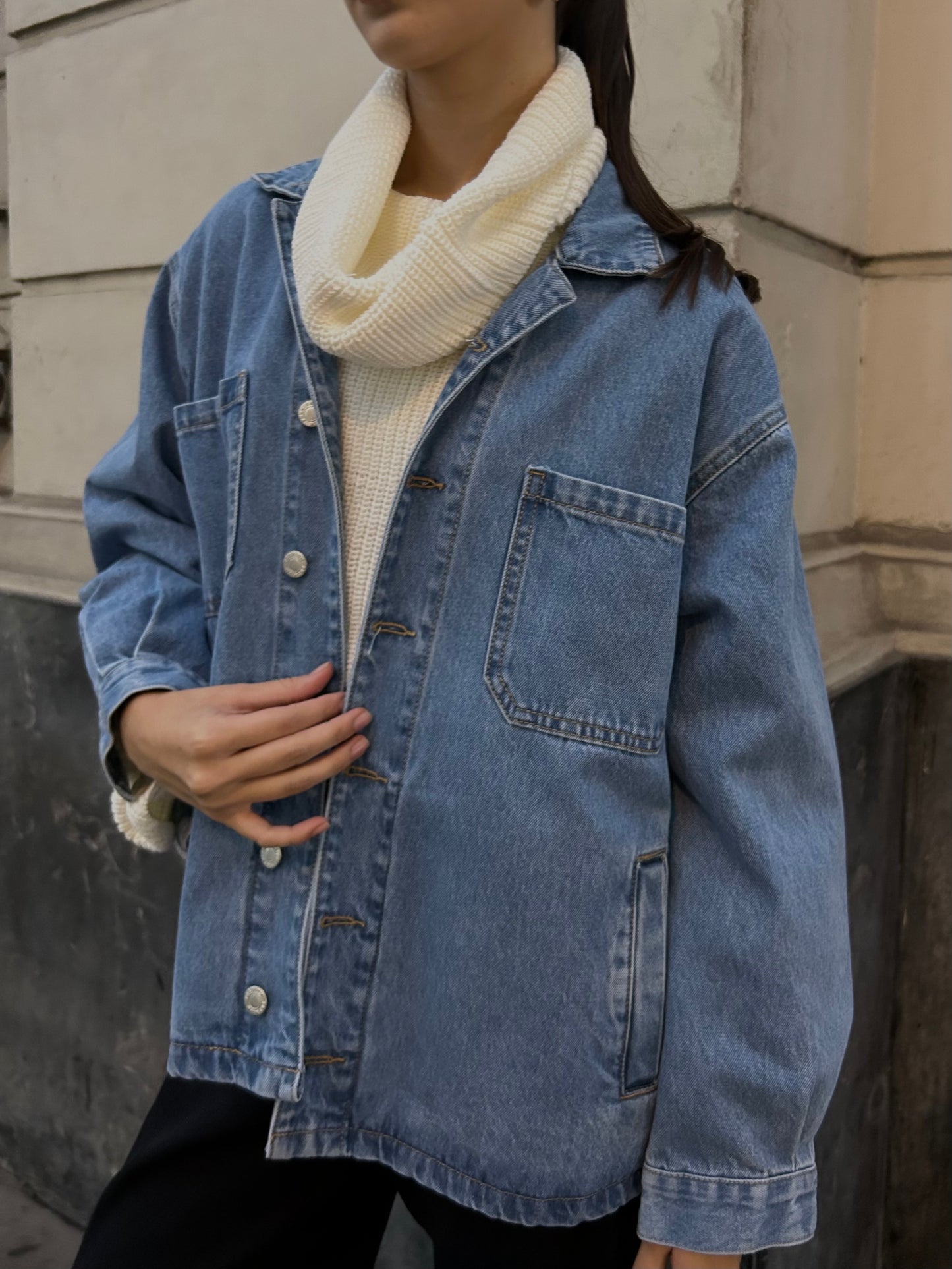 Camisaco Denim Agatha Celeste Intermedio