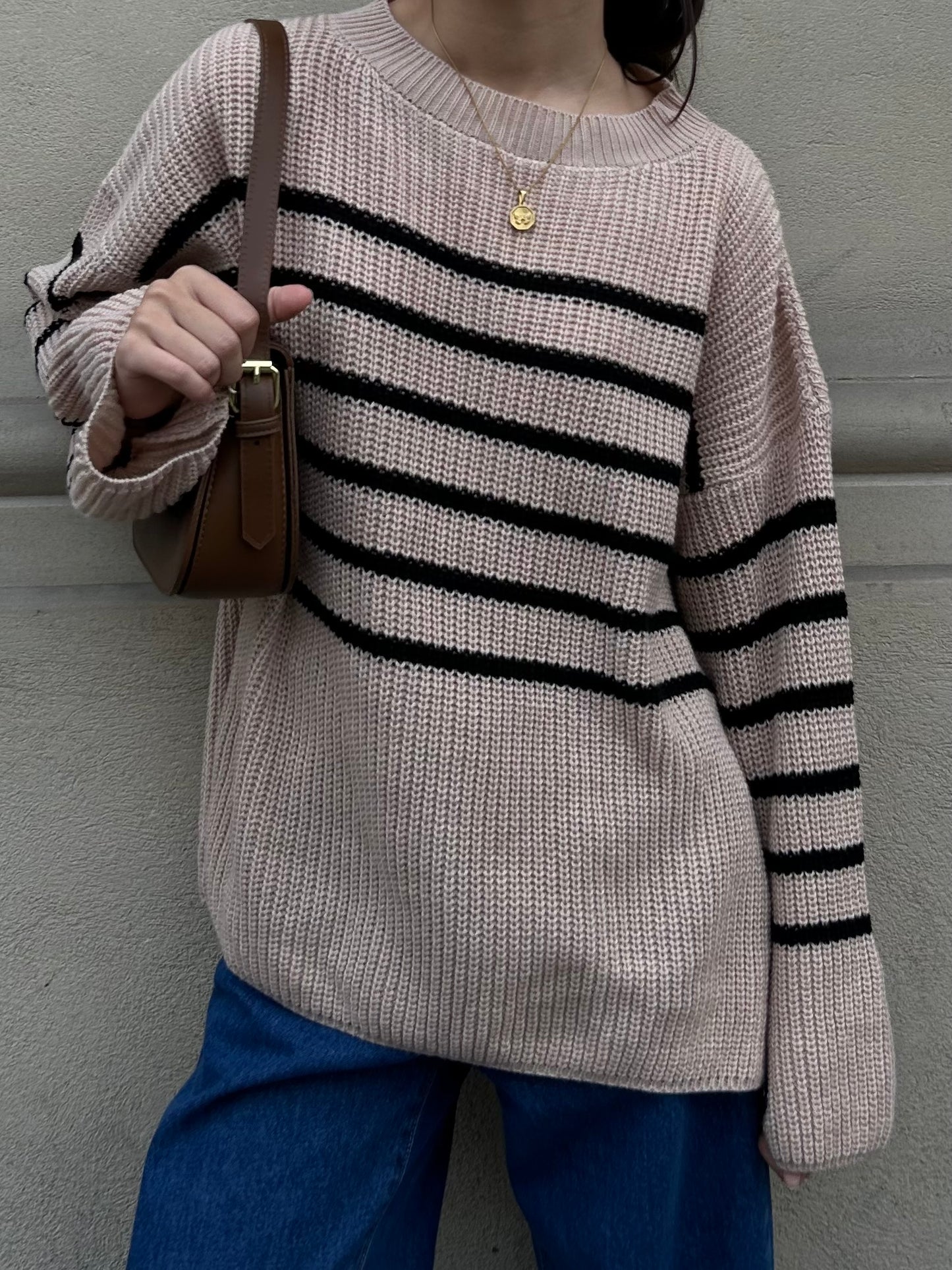 Sweater Malta Nude/Negro