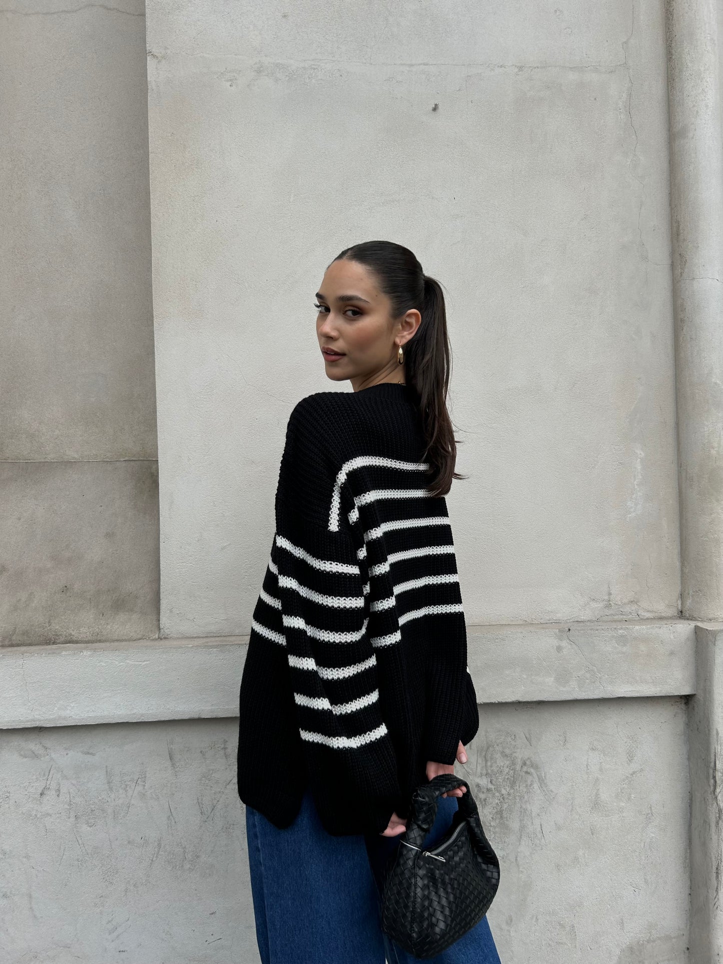 Sweater Malta Negro/Perla