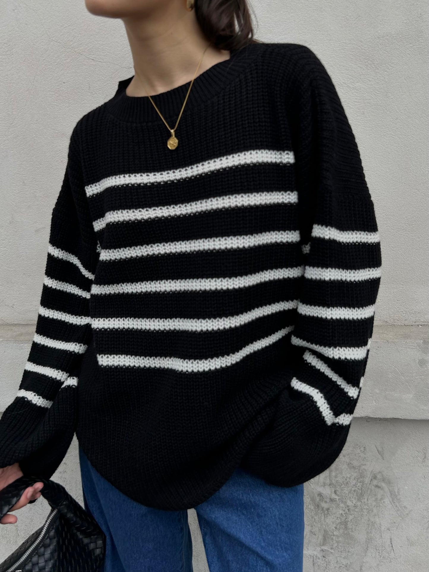 Sweater Malta Negro/Perla