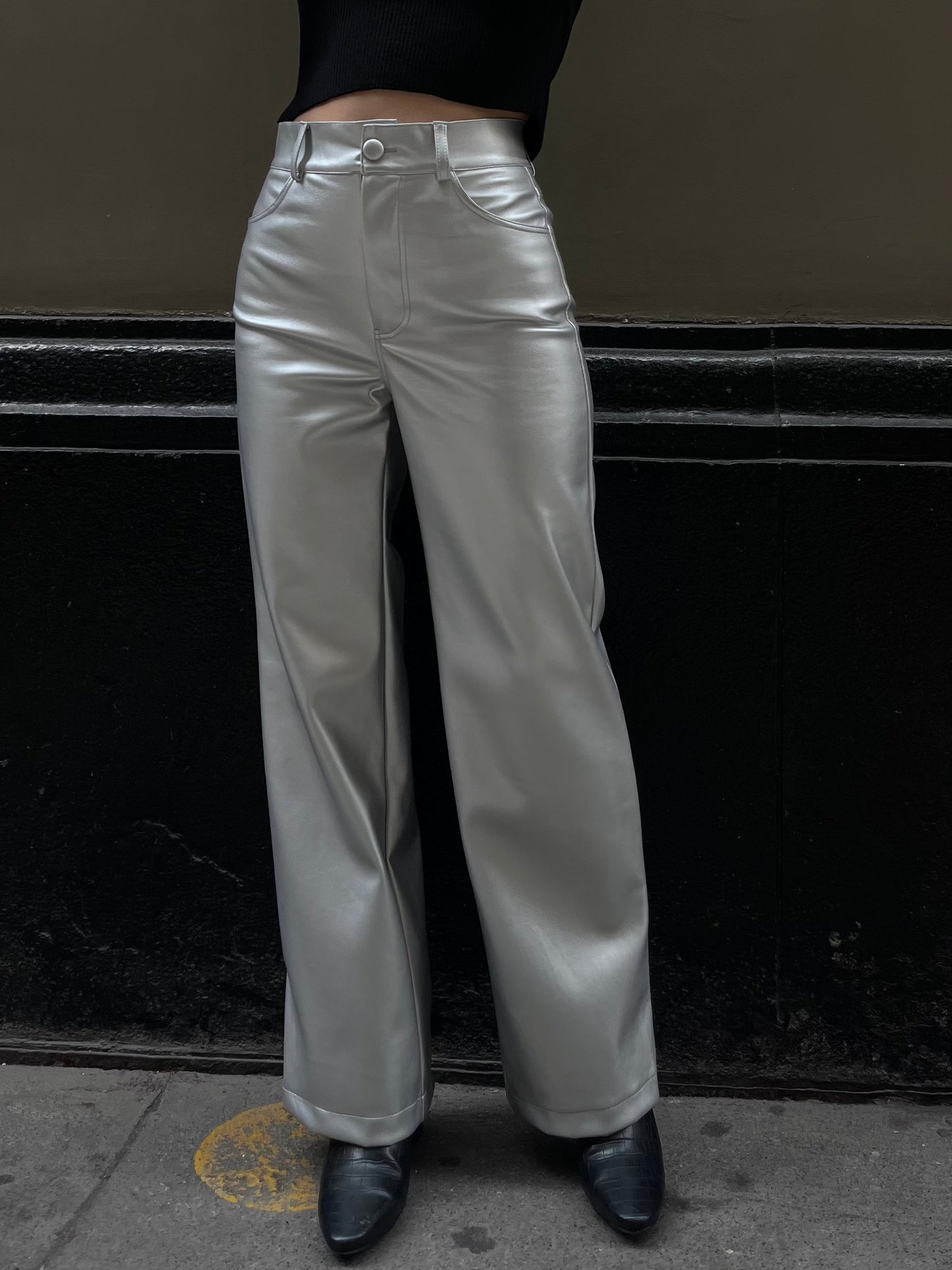 Leather Pant Silver